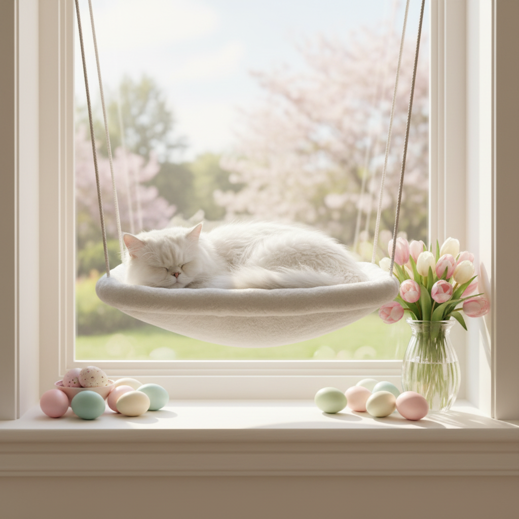 Hamac Fenêtre Luna™ pour Chat - Le Coin Soleil Préféré de Votre Félin