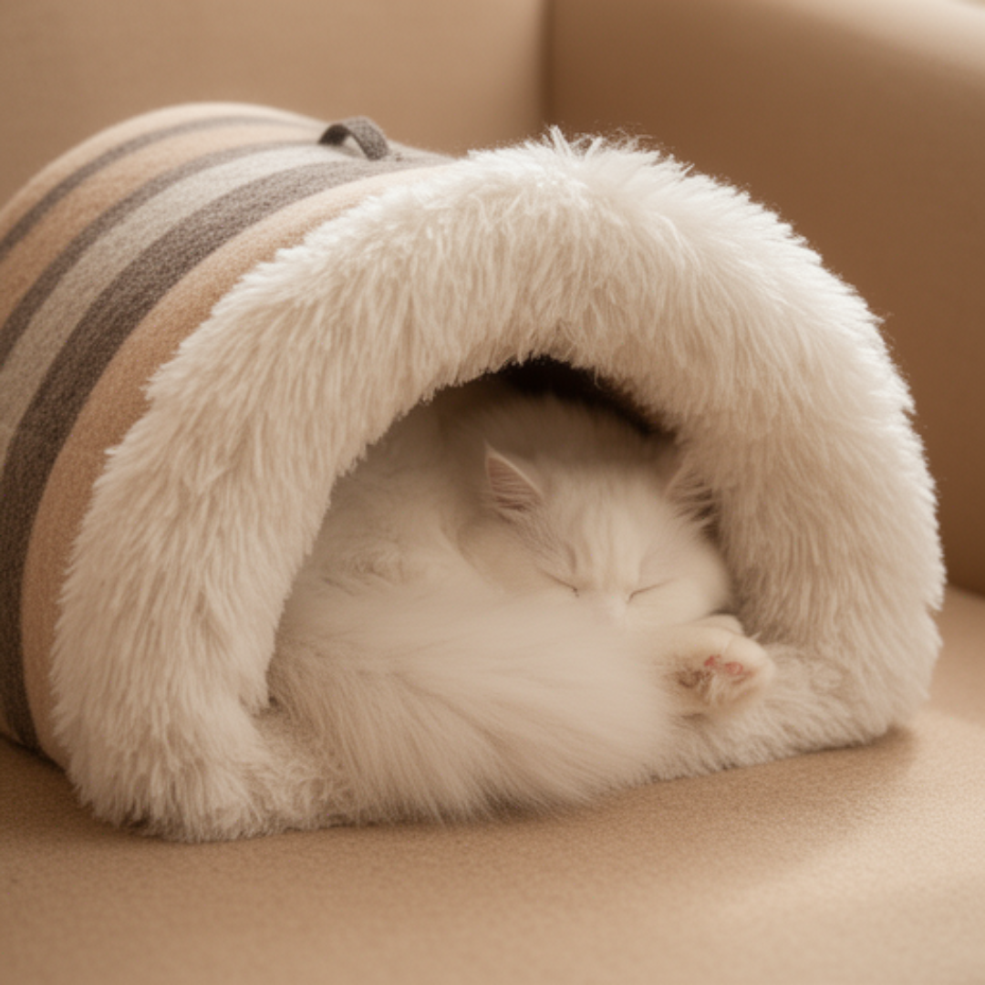 La Niche Luna – Refuge Douillet pour Chats qui Aiment se Cacher